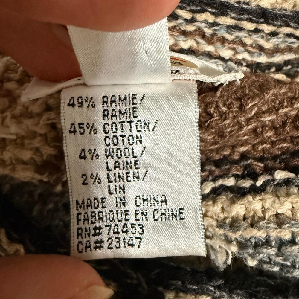 Talbots Hand Knit Geometric Pattern Cardigan Swea… - image 8